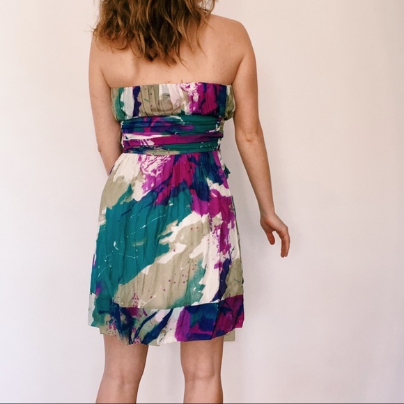 Silk strapless BEDO Femme dress - Picture 3 of 3